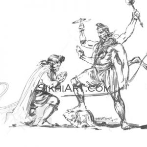 Shri Ram Chandra ji blesses Hanuman ji Chaturbhuj