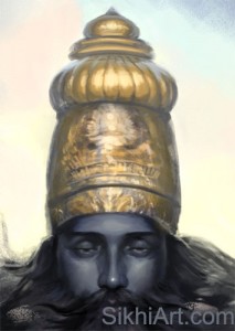 Vishnu ji, Narayan, Golden Top Knot cropped close-up