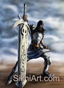 Akali, Nihang, Warrior, Sikh warrior, Turban, Dastaar Boonga, Khalsa, Sikh Art, Punjab, Sikh Painting