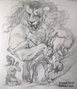 Narasimha, Narsingh, Hiranyakashipu, Prahalada, man-lion god