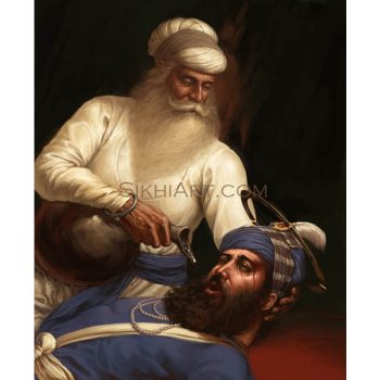 Bhai Kanhaiya, Bhai Ghanaiya, Guru Gobind Singh, Dashmesh Pita, Mughal, Sikh, Bhagat Singh, Sikhi Art, Sikh Art, Sikh Painting, Art, Punjab, Punjabi, Battle of Anandpur Sahib