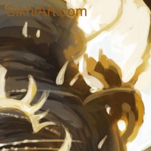Akali, Nihang, Warrior Monk, Sikh Art, Dumalla, turban, Dastaar boonga