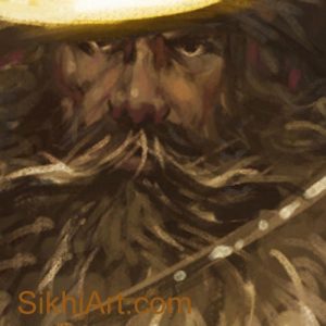 Akali Chief, Nihang, Warrior, Sikh Awarrior, Turban, Dastaar Boonga, Khalsa, Sikh Art