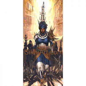 Akali Warrior Monk, Nihang, Warrior, Sikh Awarrior, Turban, Dastaar Boonga, Khalsa, Sikh Art