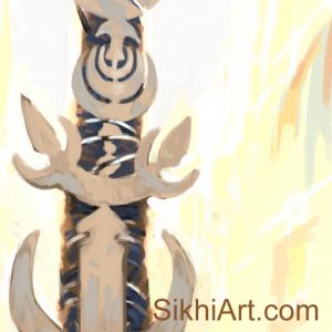 Akalini, Akali Warrior Monk, Nihang, Warrior, Sikh Awarrior, Turban, Dastaar Boonga, Khalsa, Sikh Art
