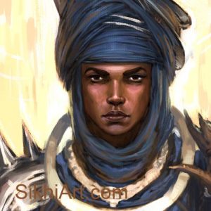 Akalini, Akali Warrior Monk, Nihang, Warrior, Sikh Awarrior, Turban, Dastaar Boonga, Khalsa, Sikh Art