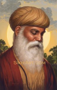 Adi Guru, Guru Nanak Dev ji, Portrait Painting, Meditation, Dhyan, Sikh Art Punjab Painting Bhagat Singh Bedi