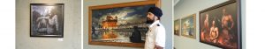 Guru Gobind Singh ji, Guru Arjun dev ji,Bhagat Singh Artist, Exhibition, Sikhi Art, Golden Temple, Harmandir Sahib, Punjab, Amritsar, India, Sikh Painting