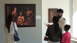Guru Arjun Dev ji, Guru Ram Das ji,Sikhi Art, Exhibition, Bhagat Singh Bedi, Artist, Sikh Art, Sikh Painting, Punjab Art,