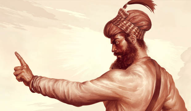 Guru Gobind Singh ji, Vaisakhi, Khalsa, Sikh Gurus, Anandpur Sahib Punjab Painting by Artist Bhagat Singh Bedi Sikhi Art