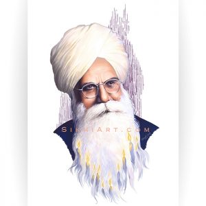 Bhai Vir Singh ji, Bhagat Singh Bedi, sikhi art, Punjabi author, sikh writer of punjab