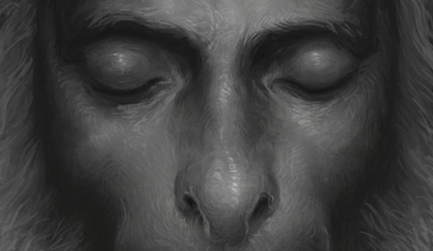 Hanuman ji Meditates on Shri Ram ji Bhagat Singh Bedi Sikhi Art