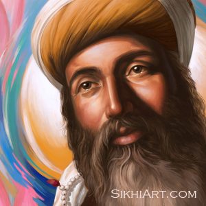 Guru Arjun Dev ji, Spiritual Blossoming, Guru Arjan Dev ji, Sikh Painting, Art and History of Punjab, Bhagat Singh, Sikhi Art, Peacock, Swan, Mute Swan, Lotus Petals, Roots, Garden, Beautiful Sikh Art