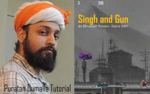 Sikh Artist, Bhagat Singh Bedi, Puratan Dumalla, Gurus' Turban, Sikh Turban, Mughal Turban, Rajput Turban, Punjab Art, History and Heritage, Sikhism paintings, Singh and Gun, Sikh Video-game