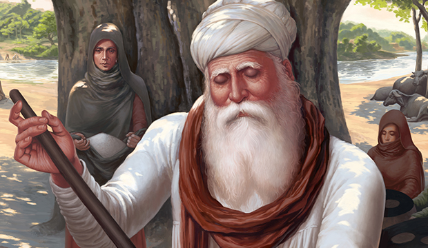 Guru Amardas ji, Langar, Seva, Simran, Mata Mansa Devi, Art of Sikhism by Bhagat Singh Bedi