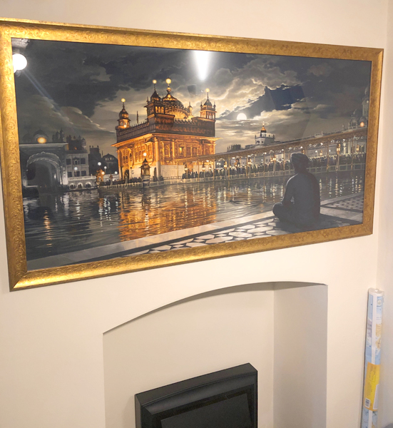 Golden Temple Art Meditations at Night - by Sikh Art by Artist Bhagat Singh - Collection of Raja Singh sm