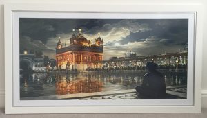Golden Temple Painting - Sikh Gurudwara - History of Sikhism - Sikh Paintings by Bhagat Singh - Collection of A. K. Dulai