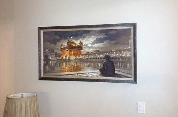 Golden Temple at Night - Harmandir Sahib - Bhagat Singh - Sikhi Art - Steve Nijjar Collection 2