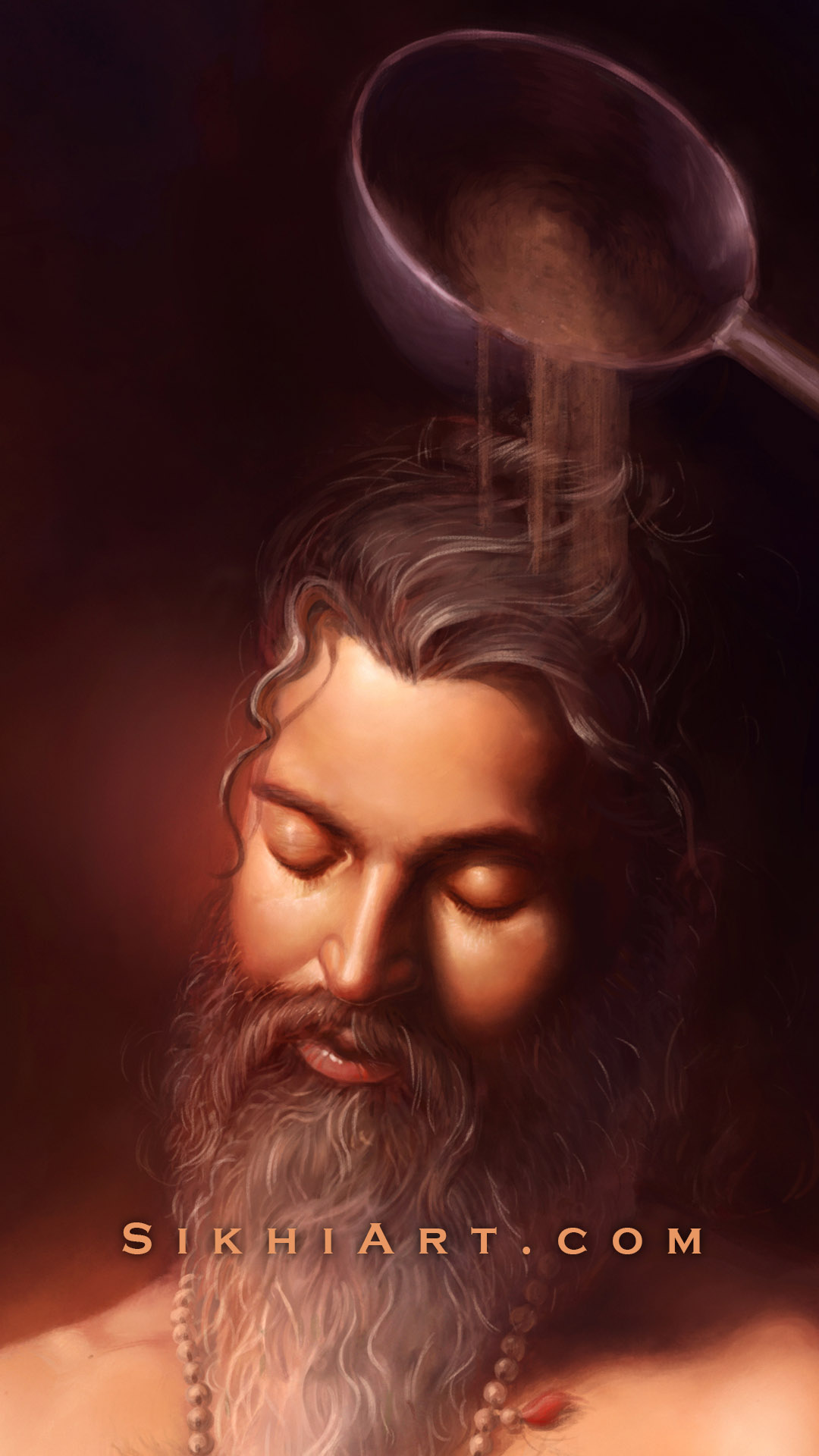 Guru Arjan Dev ji, Sikh Gurus, Sikh Art by Bhagat Singh Bedi