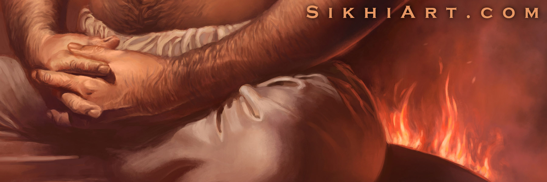 Guru Arjan Dev ji, Sikh Gurus, Sikh Art by Bhagat Singh Bedi