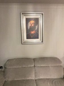 Guru Gobind Singh ji Painting - Sikh Art by Artist Bhagat Singh - Collection of Kaz Lidher