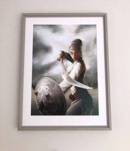 Mai Bhago ji by Artist Bhagat Singh - Kully K Deol Sikh Art Collection
